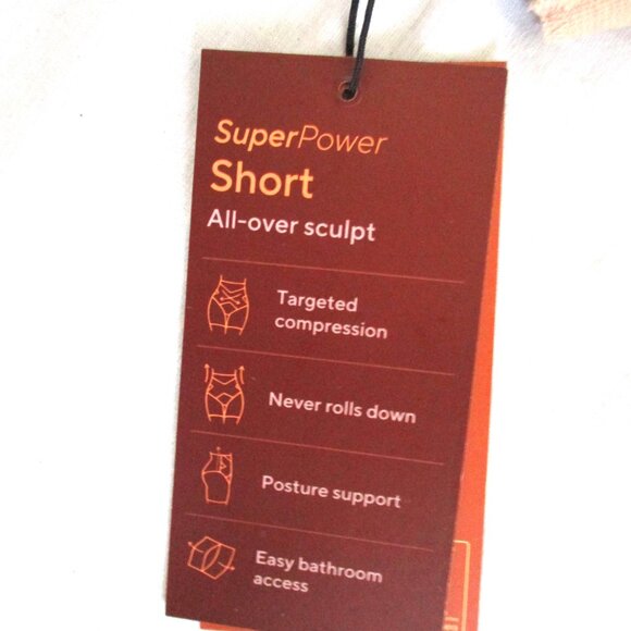 New NWT HONEYLOVE SUPER POWER SHORTS SAND 1X - Picture 7 of 8